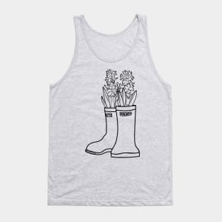 Hyacinth Black lineart Xtratuf Tank Top